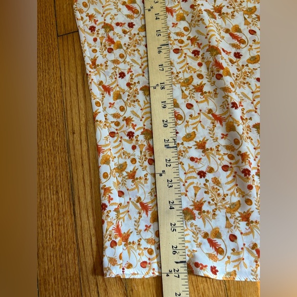 Rose & Olive Womens Button Down 2X Semi-Sheer Flutter Sleeve Floral - Picture 7 of 11